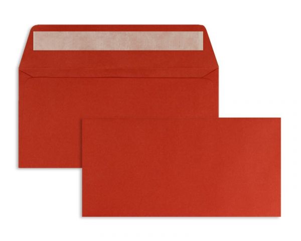 Briefumschlag 110 x 220 mm (DIN Lang) - 100 Stück / VE - Rot