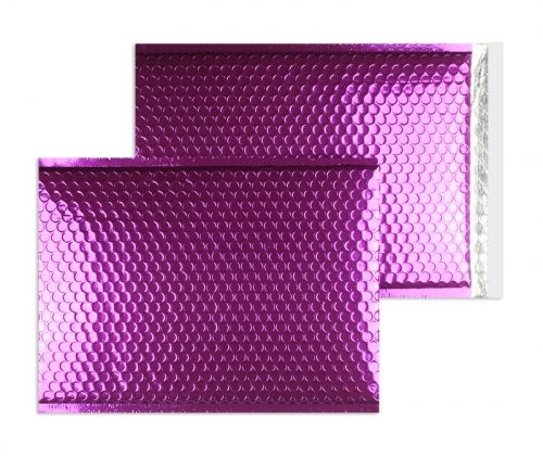 Luftpolstertaschen violett glänzend - 340 x 460 mm - 10 Stück