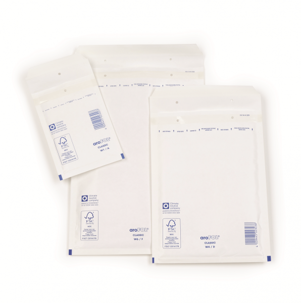 Luftpolstertasche G-7 weiß 250 x 350 mm - DIN A4 - 100 Stück Arofol