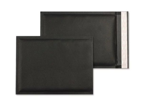 Luftpolstertaschen schwarz - 250 x 334 mm - Kraftpapier