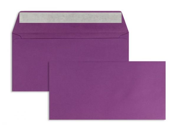 Briefumschlag 110 x 220 mm (DIN Lang) - 100 Stück / VE - Violett