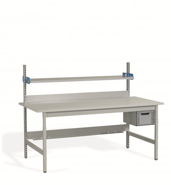 Komplett-Packtisch 1600 x 900 mm, Schublade, höhenverstellbar