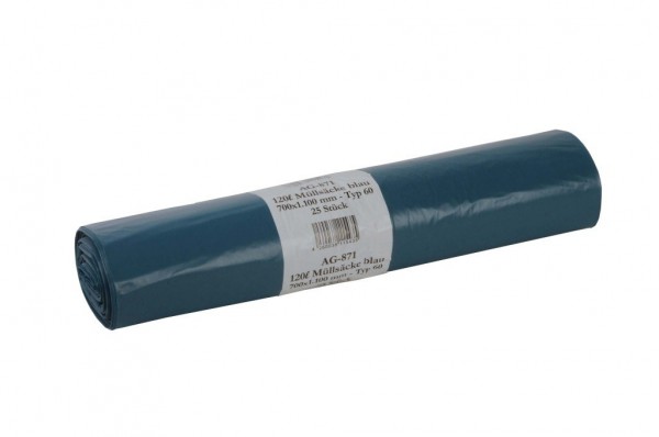 LDPE Müllsäcke 700x1100, blau - 250 Stück