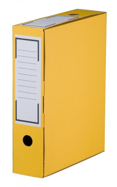 Archiv-Ablagebox 80 gelb, geschlossen, 315 x 76 x 260 mm