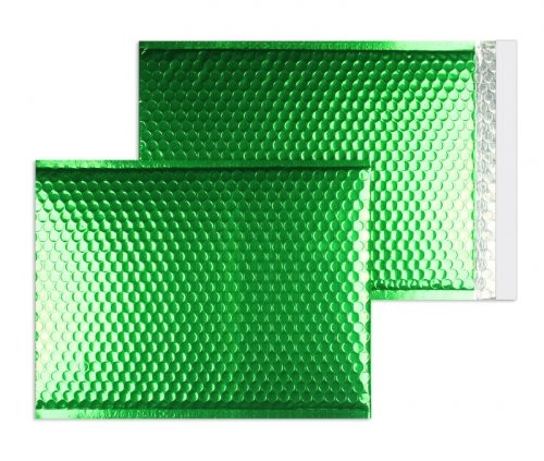 Luftpolstertaschen grün glänzend - 200 x 250 mm - 10 Stück