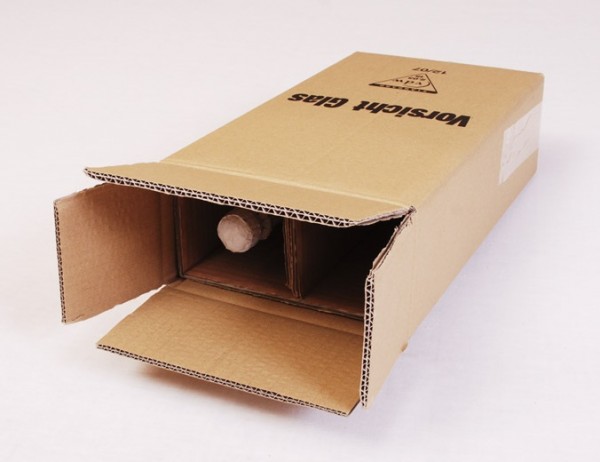 2 er Flaschenkarton - PTZ-Zulassung Post/DHL und UPS