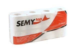 Toilettenpapier "SEMYtop" 2-lg hellgrau - 64 Rollen