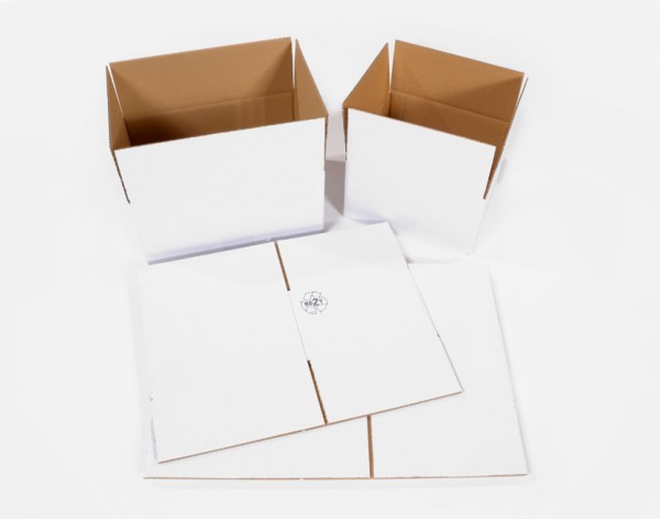 Faltkiste 275 x 190 x 130 mm weiß - DHL-Päckchen