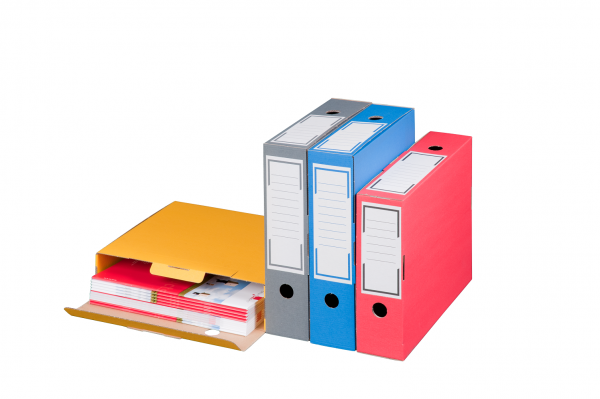 Archiv-Ablagebox 100 rot, geschlossen, 315 x 96 x 260 mm