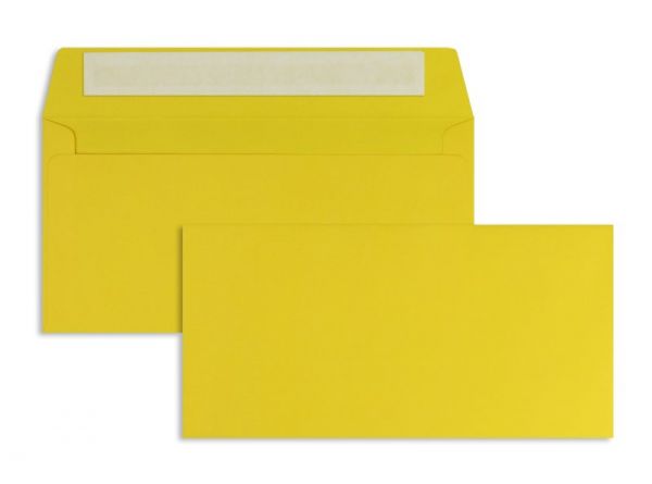 Briefumschlag 110 x 220 mm (DIN Lang) - 100 Stück / VE - Gelb